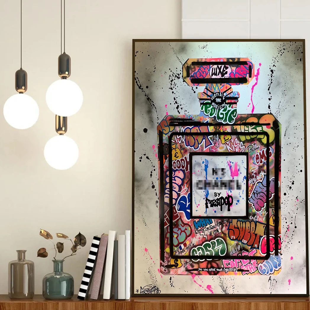 Perfume Fragrance House - Graffiti callejero abstracto, estilo de tinta,