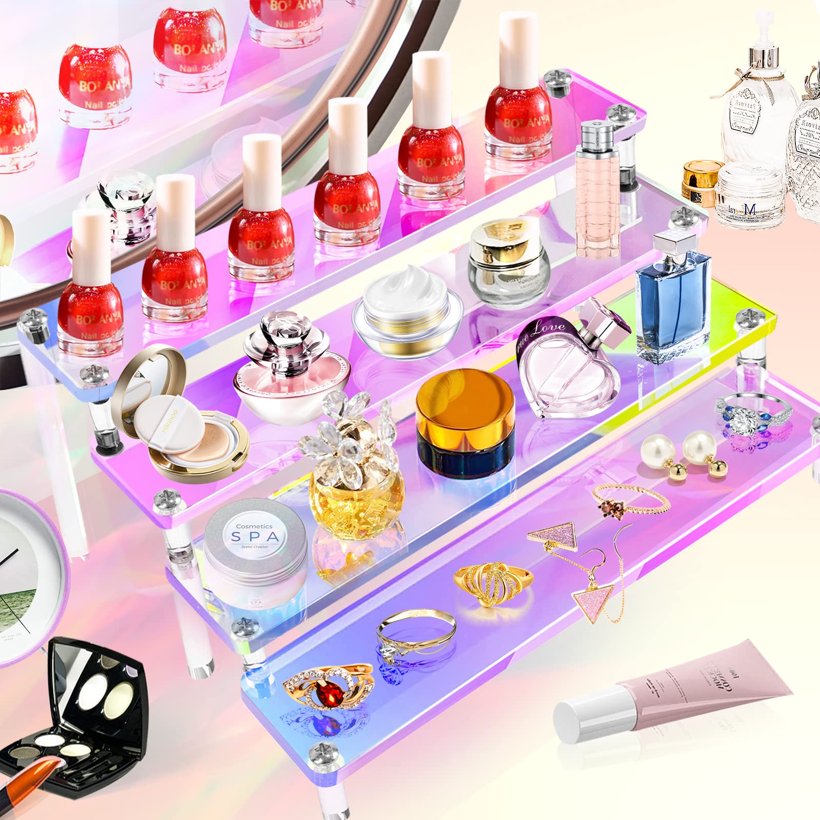 Elevadores de exhibición acríl - Perfume Fragrance Holder reseña y precio