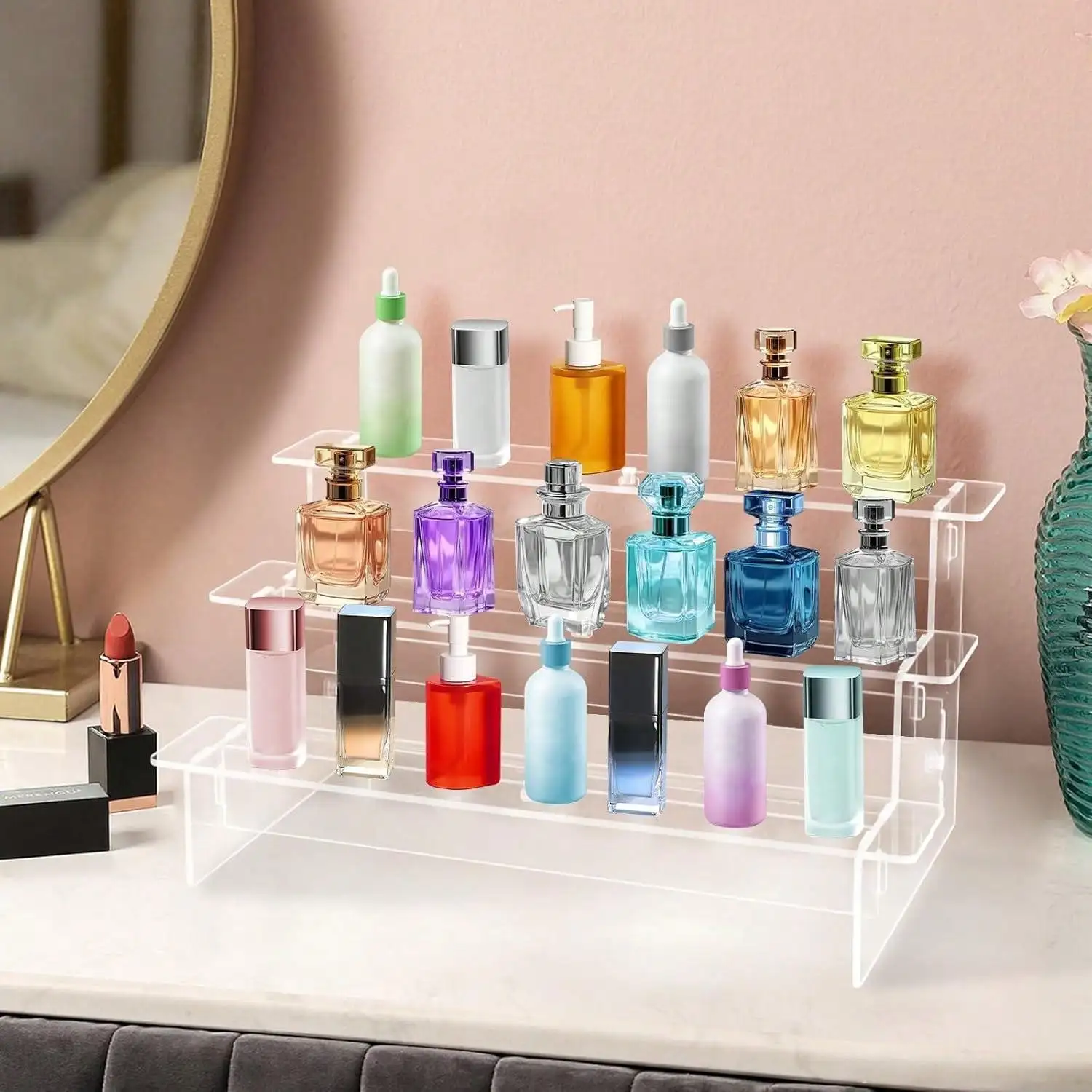 Elevadores de exhibición acríl - Perfume Fragrance Holder reseña y precio